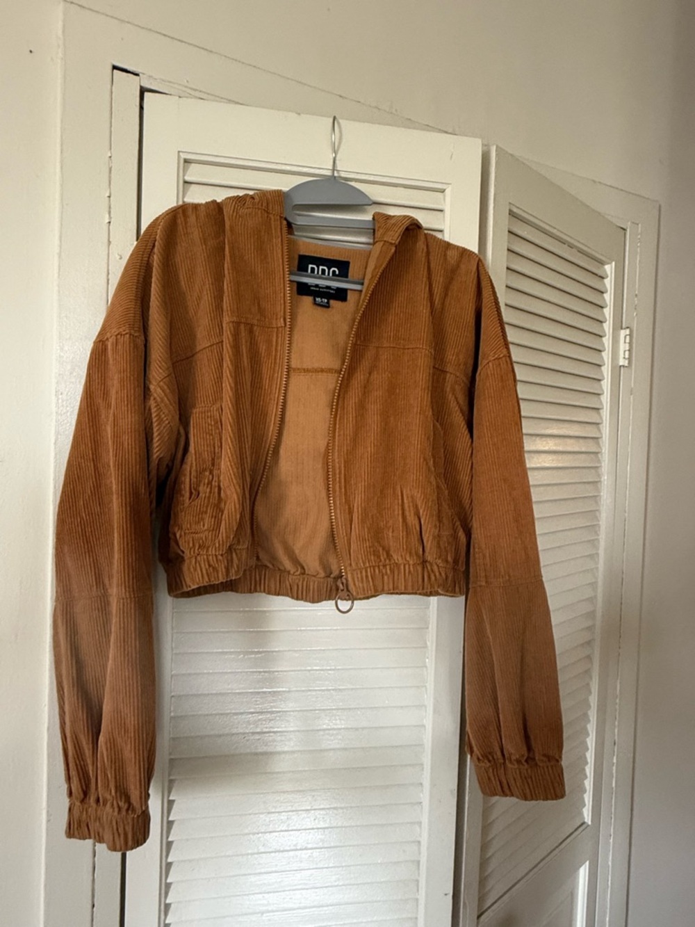 BDG Hooded Corduroy Zip Jacket - Cinnamon